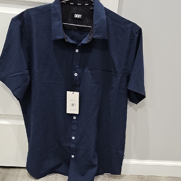 Dkny Other - DKNY Men's Dark Blue Casual Button Down Shirt